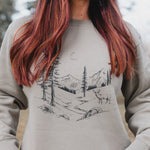 Wild Sketch Unisex Pullover - Pigment Cement - The Montana Scene