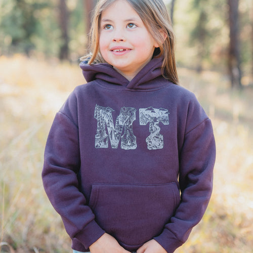 MT Outdoor Toddler Hoodie - Purple - The Montana Scene