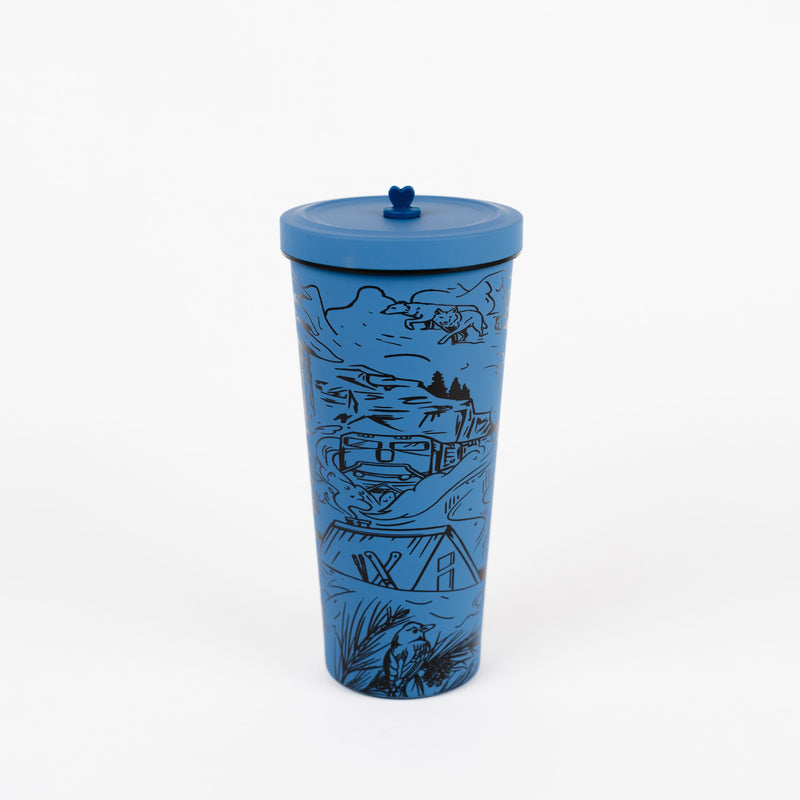 Winter Blues Stainless Steel Vacuum Tumbler - Color Options - The Montana Scene