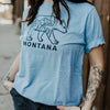 Montana Bear Unisex Tee- Light Denim - The Montana Scene