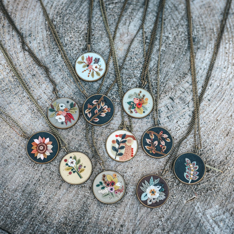Floral Earth Clay Necklace - The Montana Scene
