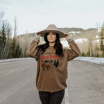 Road Trippin' Unisex Pullover - Pigment Clay - The Montana Scene