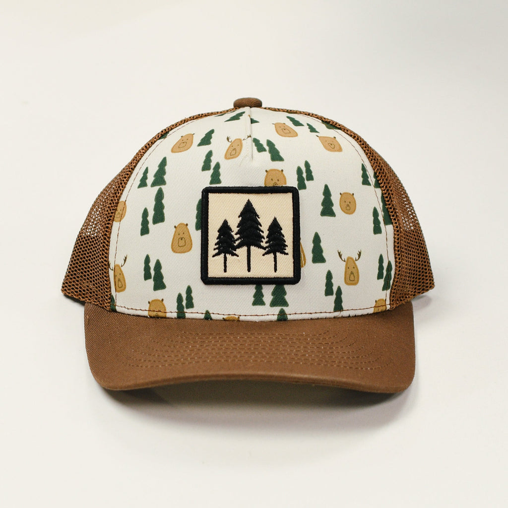 woodland bear kids trucker