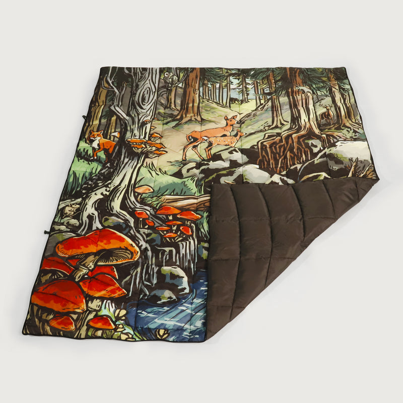 Forest Friends Outdoor  Picnic Blanket - The Montana Scene