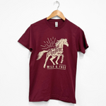 Wild & Free Unisex Tee - Burgundy - Discontinued