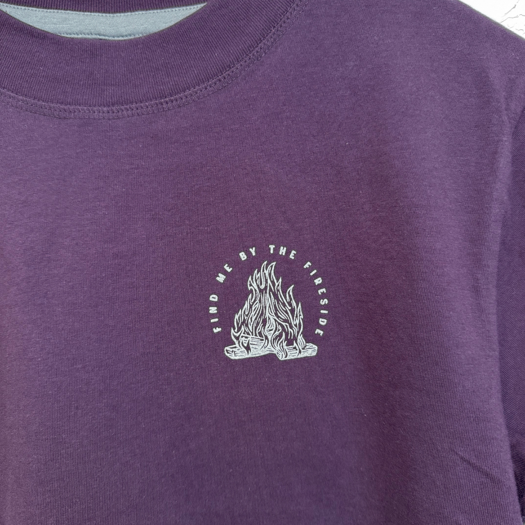 Fireside Ladies Boxy Tee - Plum - The Montana Scene