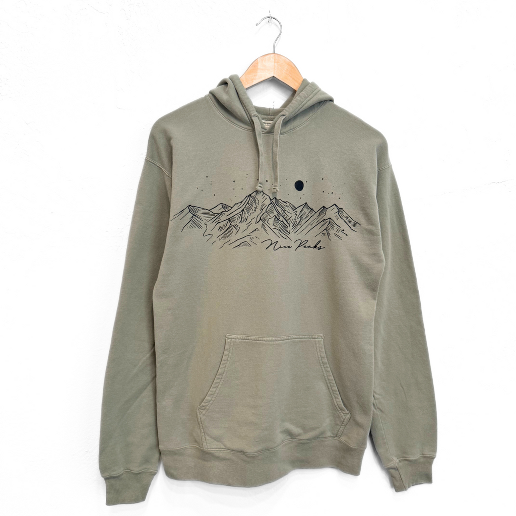 Nice Peaks Unisex Hoodie - Faded Fatigue - The Montana Scene