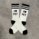 I Heart MT Unisex Socks - Black/Maroon