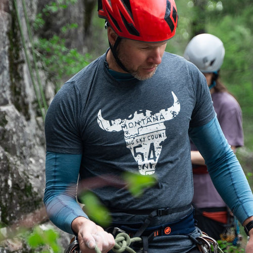 Skull Unisex Tee - Antique Denim - The Montana Scene