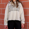 Montana Ladies Crop Hoodie - Heather Dust - The Montana Scene