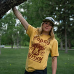 Rodeo Rhythm Unisex Tee - Mustard - The Montana Scene