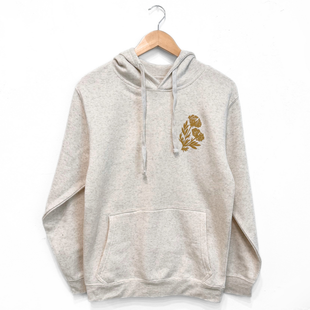 Wild Field Unisex Hoodie - Heather Natural - The Montana Scene