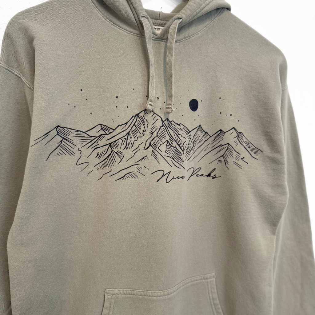 Nice Peaks Unisex Hoodie - Faded Fatigue - The Montana Scene
