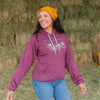 Montana Wildflower Hoodie - Heathered Maroon 