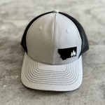 Montana Scene Tree Trucker - Light Grey - The Montana Scene