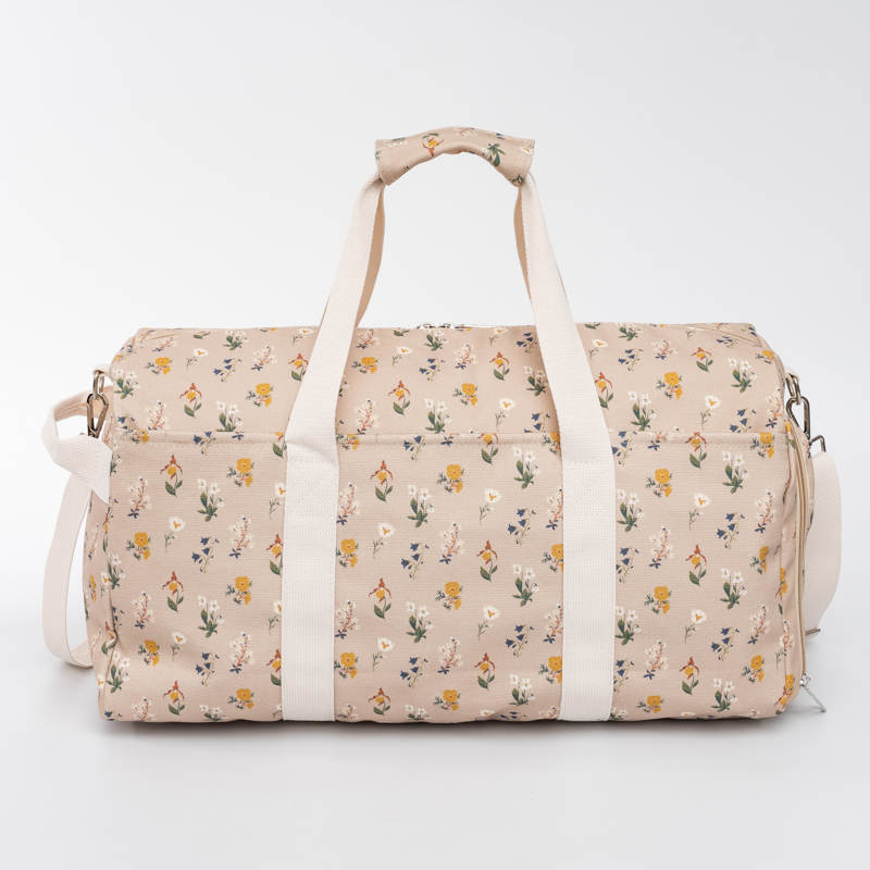 Mountain Wildflower Duffle Bag - Cream - The Montana Scene