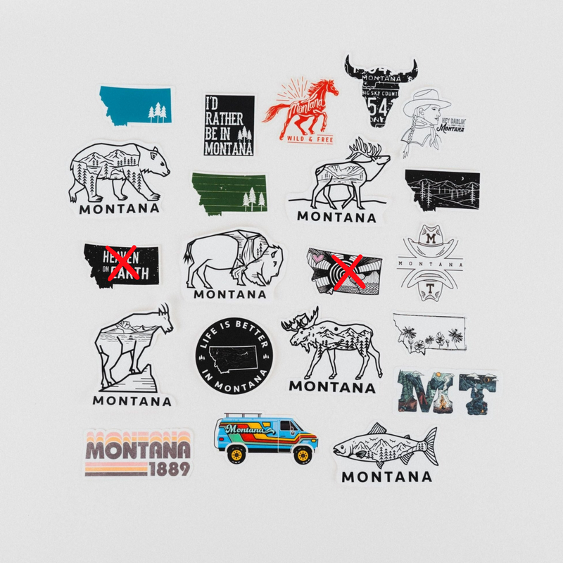 Montana Theme Stickers