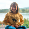 Not Tame Bison Toddler Fleece - Mustard - The Montana Scene