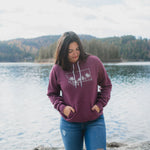 Montana Wildflower Hoodie - Heathered Maroon - The Montana Scene