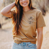 Montana Cowboy Hat Men/Unisex Tee - Camel - The Montana Scene