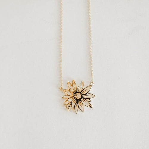 Flower Bloom Necklace - Gold