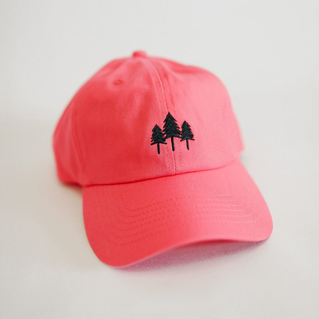 Three Tree Dad Hat - Hot Pink - The Montana Scene