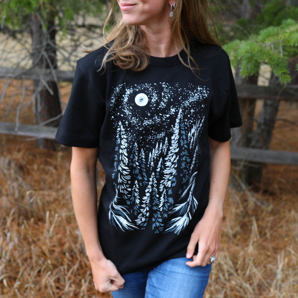 winter forest graphic tee