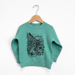 Flower Meadow Toddler Pullover - Saltwater