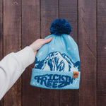 Frickin Freezin Pom Beanie - Blue - The Montana Scene