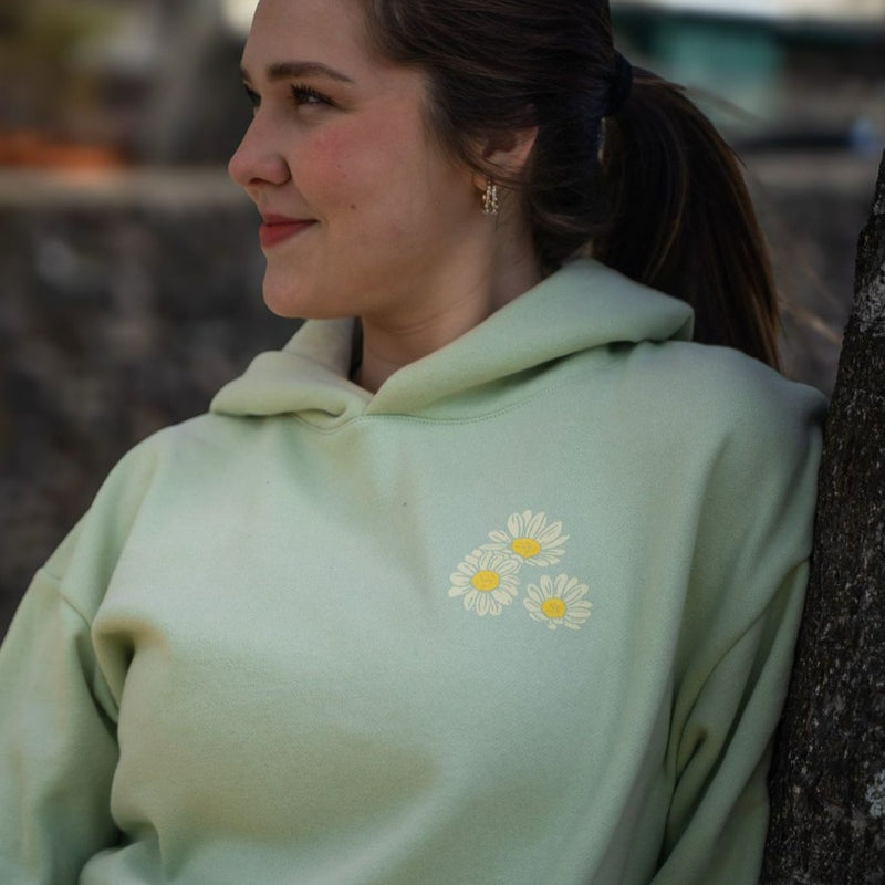 Daisy Days Unisex Hoodie - Honey Dew - The Montana Scene