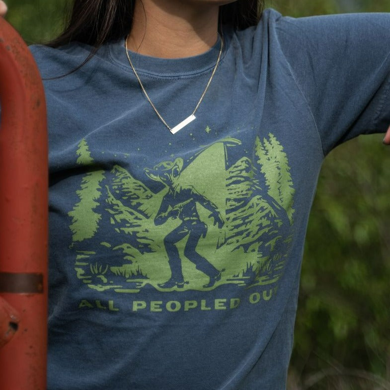 All Peopled Out Unisex Tee - Denim - The Montana Scene