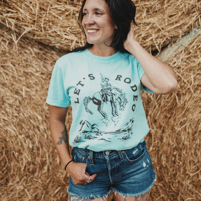Let's Rodeo Unisex Tee - Chalky Mint