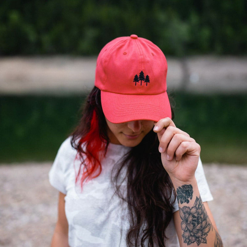 Three Tree Dad Hat - Hot Pink - The Montana Scene