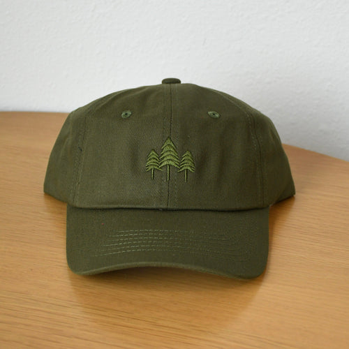 Three Tree Dad Hat - Military Green