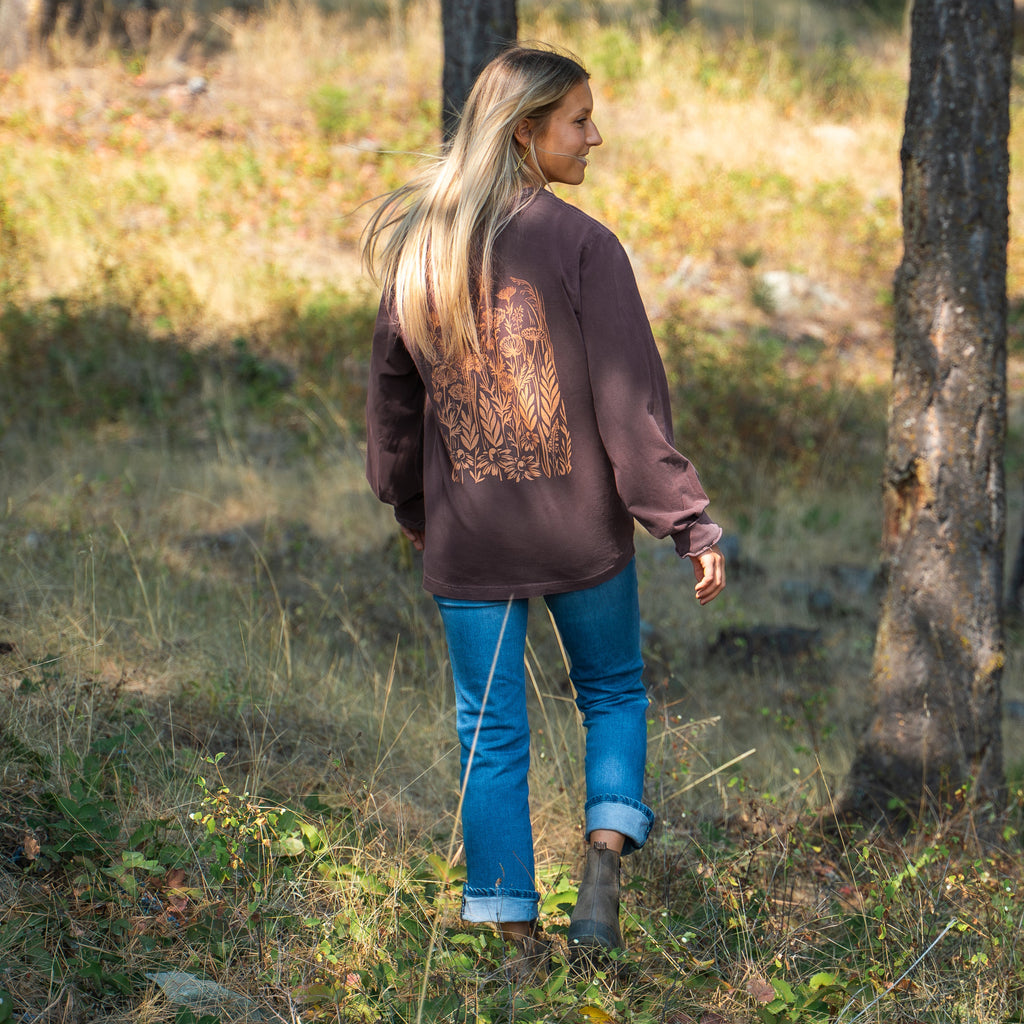 Wild Field Unisex Long Sleeve - Storm Purple - The Montana Scene