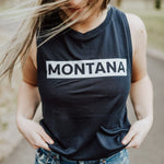 Montana Bar Ladies Muscle Tank - Navy