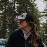 Montana Scene Tree Trucker - Light Grey - The Montana Scene