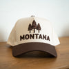 Montana Three Tree Embroidered Trucker - Brown - The Montana Scene