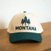 Montana Three Tree Embroidered Trucker - Pine