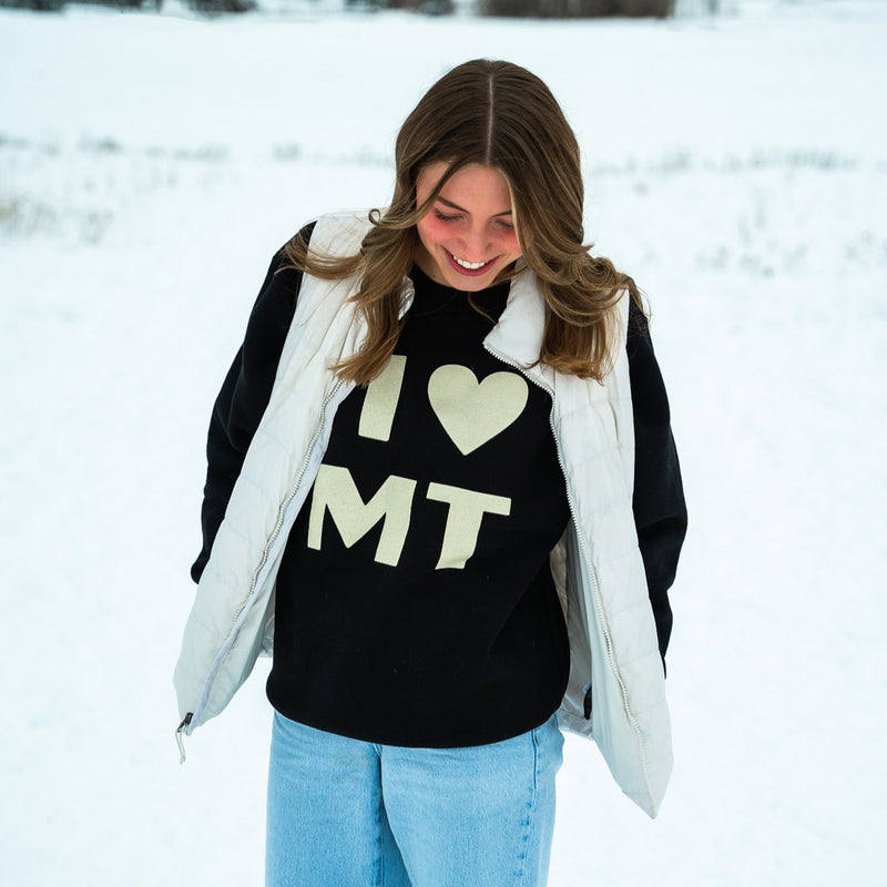 I Heart MT Unisex Pullover - Black
