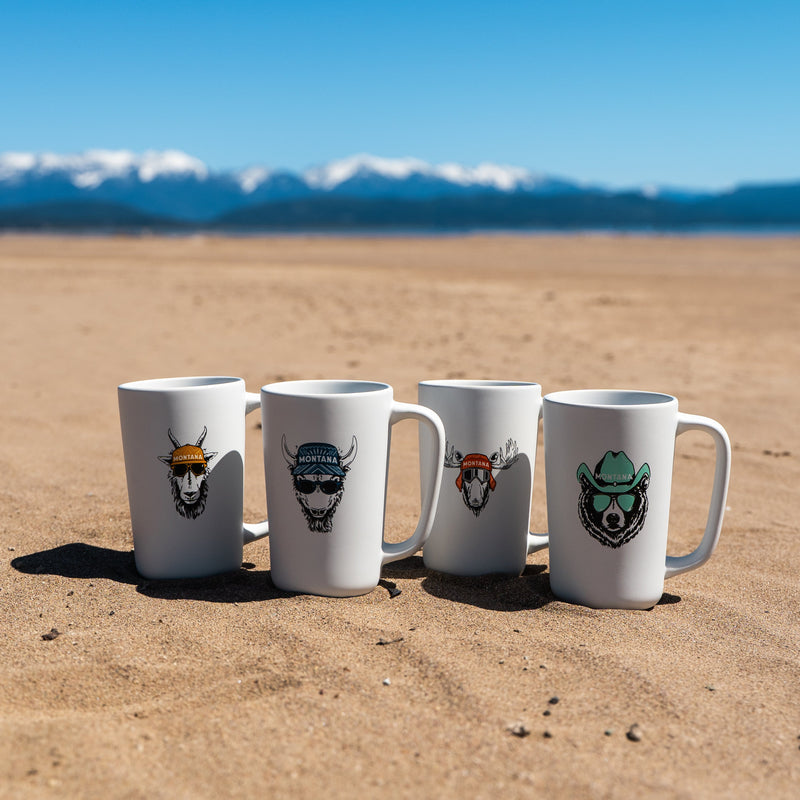 Montana Animal Mugs - White