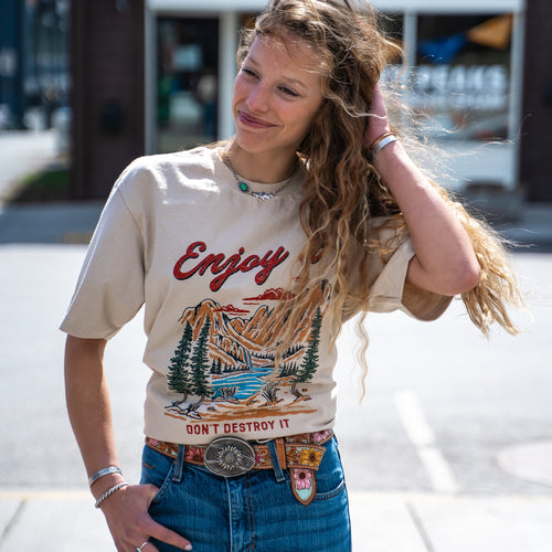 Enjoy It Don't Destroy It Unisex Tee - Sand