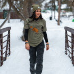 Not Tame Bison Unisex Tee - Vintage Military Green