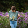 Wild Field Ladies Tee - Washed Basil - The Montana Scene