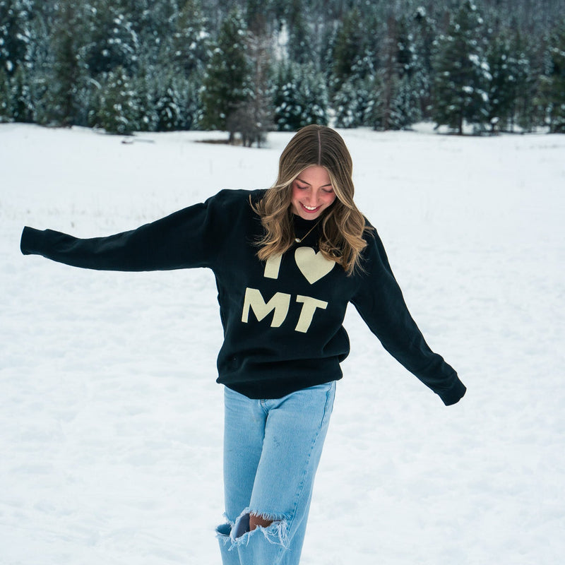 I Heart MT Unisex Pullover - Black