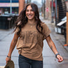 Montana Ladies Relaxed Tee - Washed Coyote Brown - The Montana Scene