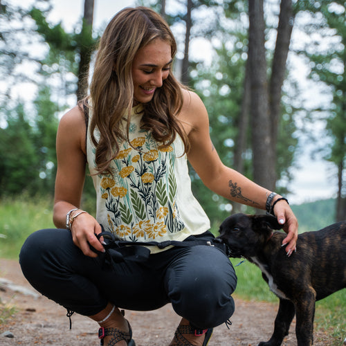 Wild Field Ladies Crop Tank - French Vanilla