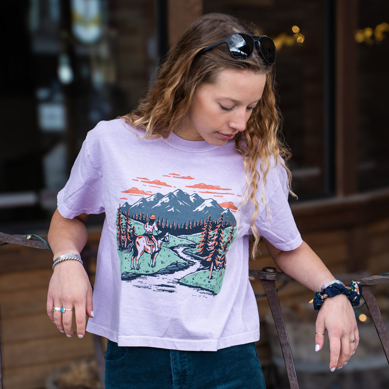 Take Me Home Ladies Boxy Tee - Orchid