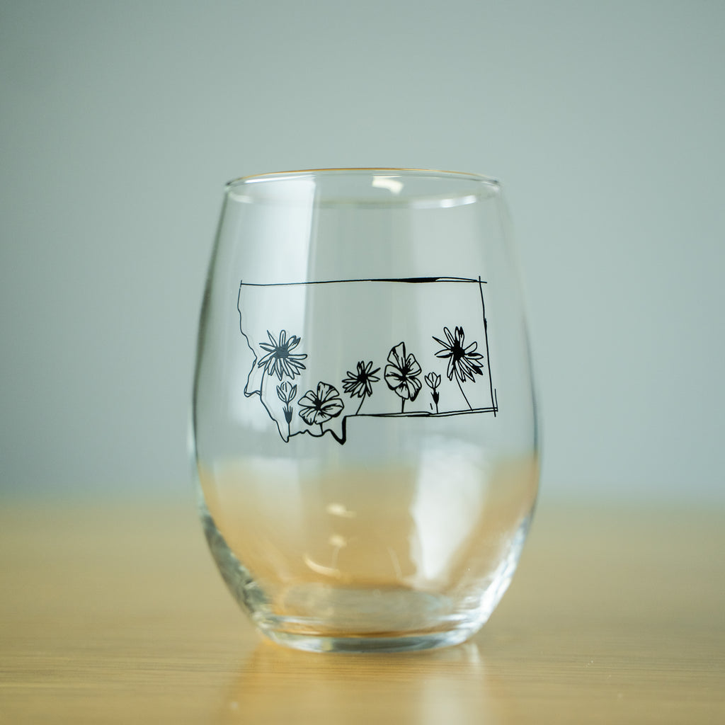 Montana Wildflower Stemless Wine Glass - The Montana Scene