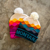 Montana Diamonds Pom Beanie - Berry/Navy - The Montana Scene